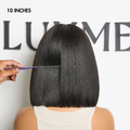 Weekly Special | Put On and Go Reddish Purple / Brown Highlight / Natural Black Layered Cut Yaki Straight Minimalist Lace Bob Wig with Bangs