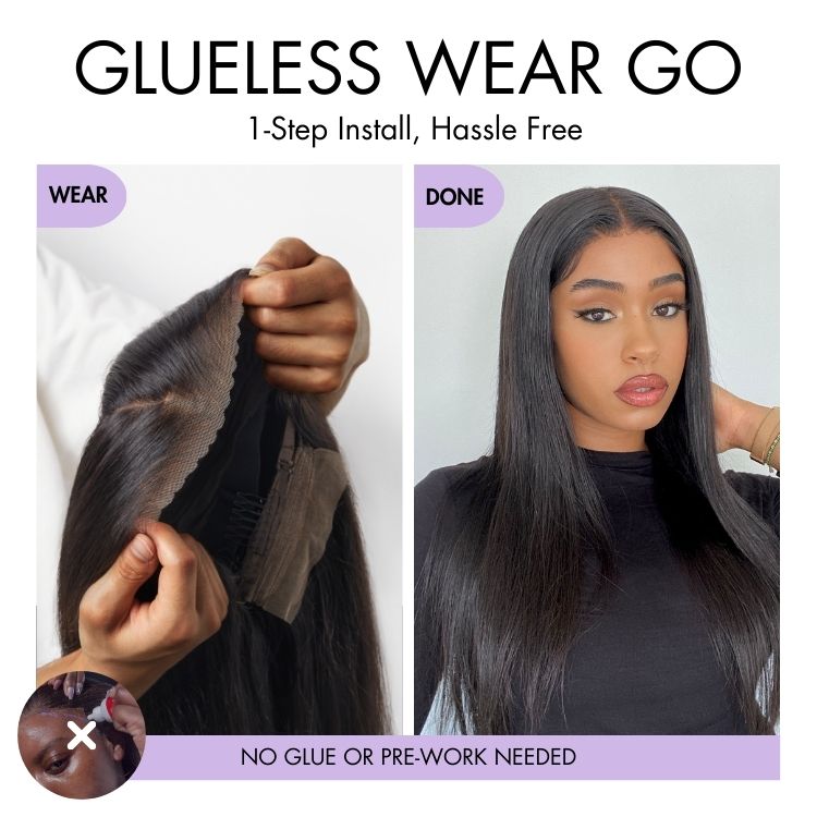 18 inches = $129.9 | Luvme Hair PartingMax Glueless Wig Ready to Go Silky Straight 7x6 Closure HD Lace Pre Plucked & Bleached Breathable Cap Pre Cut Lace
