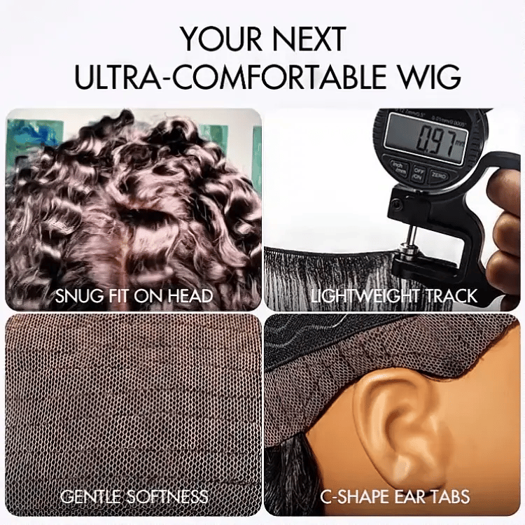 Exclusive Sale | AiryFit™ Scalp Care Wigs | Effortless Water Wave Snugfit Glueless 5x5 Closure Pre-Cut Lace Curly Wig