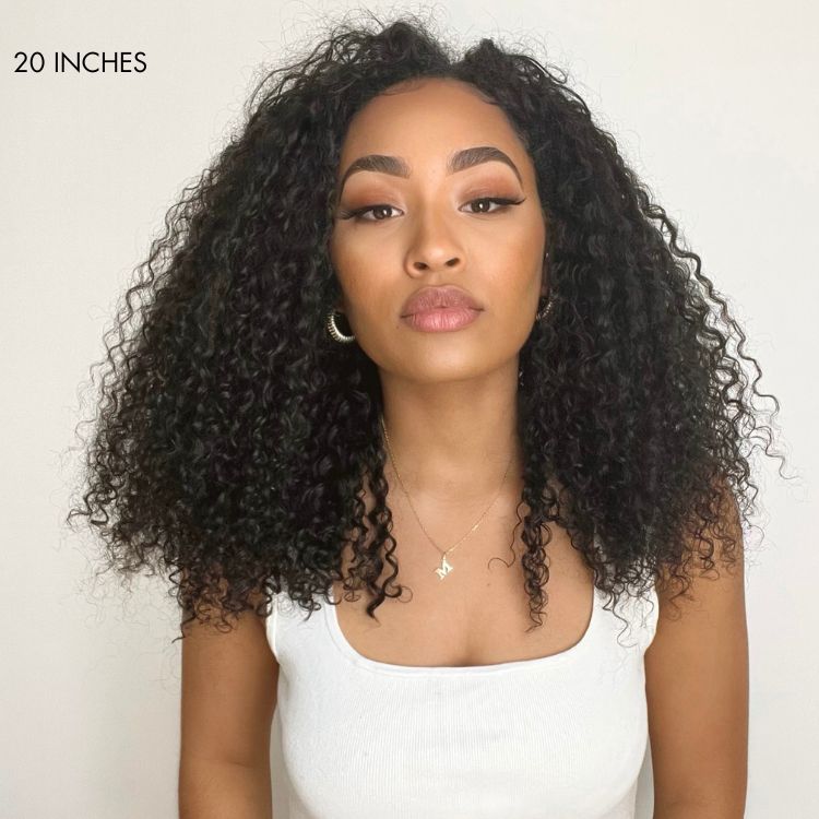 Exclusive Sale | Protective V Part Glueless Long Wig 100% Human Hair (Kinky Straight / Body Wave / Jerry Curly)