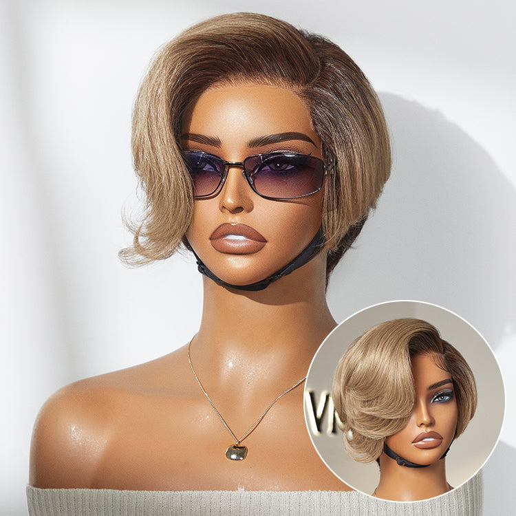 New Customers Only | Affordable Pixie Cut Minimalist HD Lace Glueless Wig Pre-Cut Lace