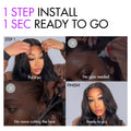 New Customers Only | 1 SEC INSTALL WIG | Gorgeous Natural Black Loose Wave 5x5 Closure Lace Glueless Short Wig 100% Human Hair | Large & Small Cap Size