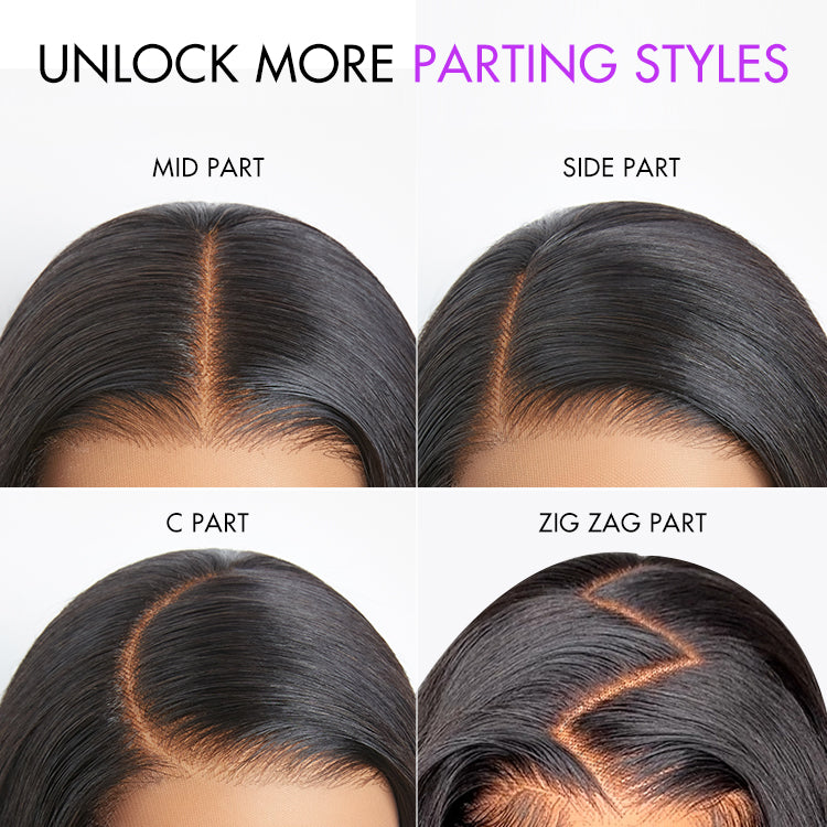 New Customers Only | 1 SEC INSTALL WIG | Gorgeous Natural Black Loose Wave 5x5 Closure Lace Glueless Short Wig 100% Human Hair | Large & Small Cap Size