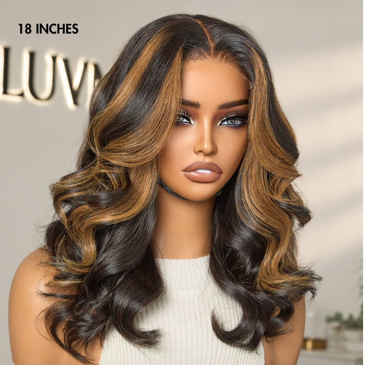 Special Deal | PreMax Wigs | Blonde Mix Black Loose Wave Glueless 5x5 Closure HD Lace Wig Pre-Cut Lace | Large & Small Cap Size