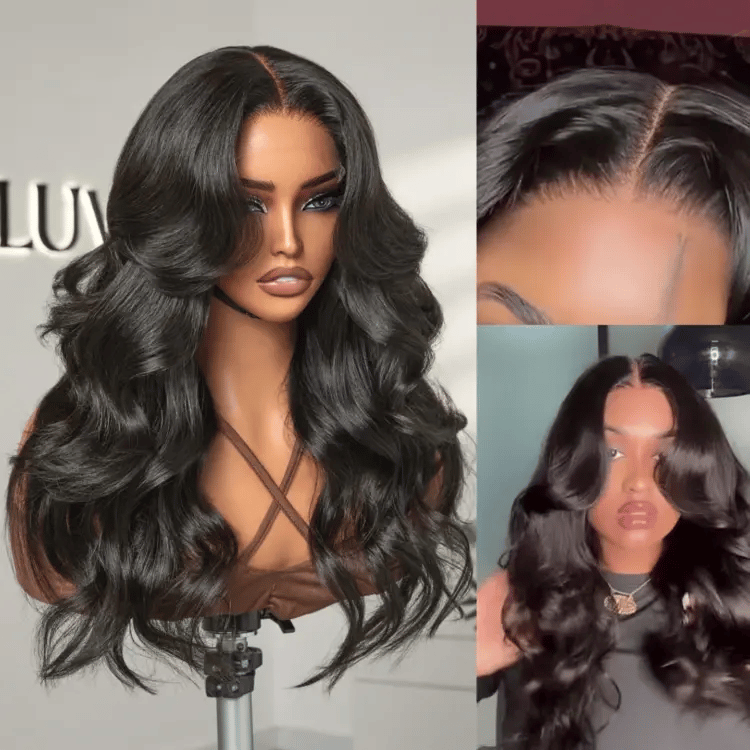 Trendy Layered Cut Loose Body Wave 5x5 Closure HD Lace Glueless Mid Part Long Wig - US Only