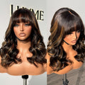 Weekly Special | True Scalp Blonde Highlight Loose Wave Glueless Minimalist Lace Wig with Bangs