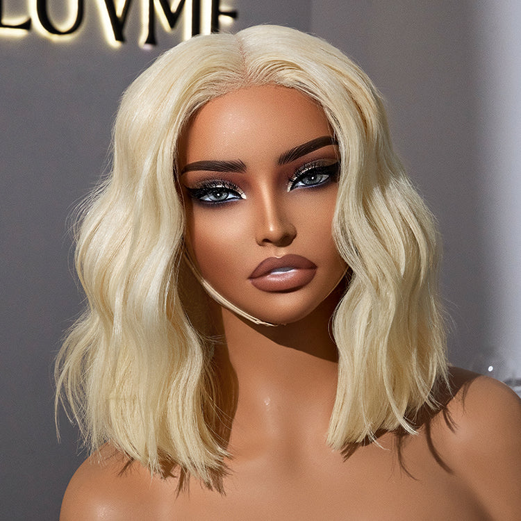 LUVME COLOR FREEDOM™ - 613 Blonde Blunt Cut Bob Wig Glueless Deep Middle Part 2x6 HD Lace Wig Pre-Cut Lace