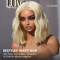 LUVME COLOR FREEDOM™ - 613 Blonde Blunt Cut Bob Wig Glueless Deep Middle Part 2x6 HD Lace Wig Pre-Cut Lace