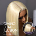 LUVME COLOR FREEDOM™ - 613 Blonde Blunt Cut Bob Wig Glueless Deep Middle Part 2x6 HD Lace Wig Pre-Cut Lace