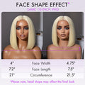 LUVME COLOR FREEDOM™ - 613 Blonde Blunt Cut Bob Wig Glueless Deep Middle Part 2x6 HD Lace Wig Pre-Cut Lace