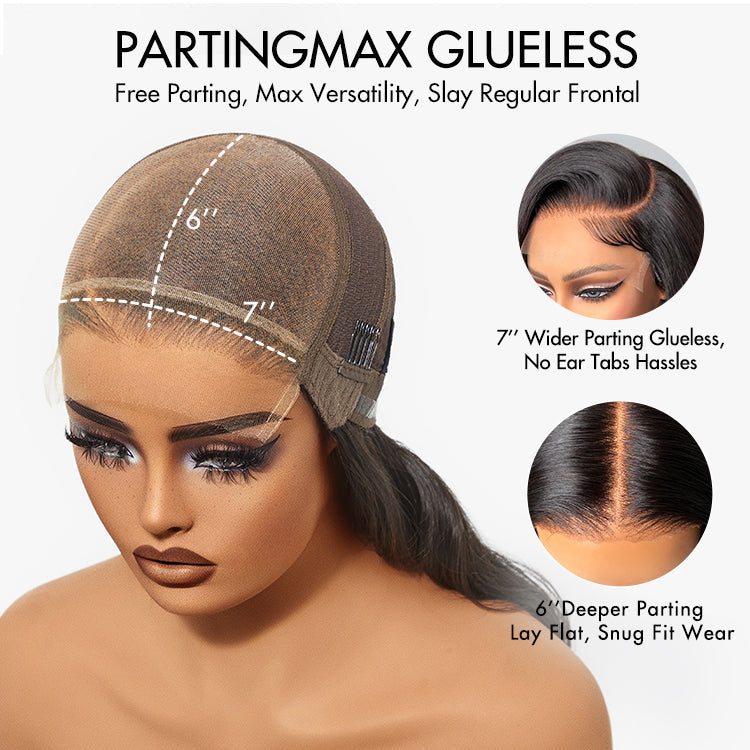 18 inches = $129.9 | Luvme Hair PartingMax Glueless Wig Ready to Go Silky Straight 7x6 Closure HD Lace Pre Plucked & Bleached Breathable Cap Pre Cut Lace
