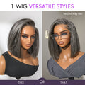 New Customers Only | AiryFit™ Scalp Care Wigs -Salt and Pepper Glueless Minimalist HD Lace Bob Wig Pre-Cut Lace - US Only