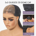 All-Day Secure Fit Silky Straight Glueless 5x5 Closure Lace Long Wig Pre-Cut Lace