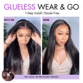 All-Day Secure Fit Silky Straight Glueless 5x5 Closure Lace Long Wig Pre-Cut Lace