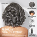 New Customers Only | Mature Boss Salt and Pepper Bouncy Egg Curls Glueless Minimalist HD Lace Grey Wig