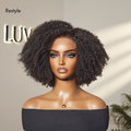 Go Natural Ease | Breathable Cap Natural Bouncy Fluffy Jerry Curl Glueless 5x5 Closure Lace Wig Ready to Go