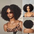 Go Natural Ease | Breathable Cap Natural Bouncy Fluffy Jerry Curl Glueless 5x5 Closure Lace Wig Ready to Go