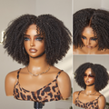 Go Natural Ease | Breathable Cap Natural Bouncy Fluffy Jerry Curl Glueless 5x5 Closure Lace Wig Ready to Go