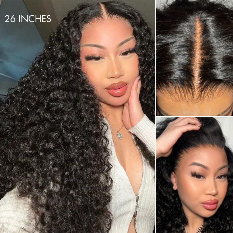 Tiktok Exclusive Deal | PreMax Wigs - Super Natural Hairline Deep Wave Ear-to-ear 13x6 Frontal HD Lace Long Curly Wig