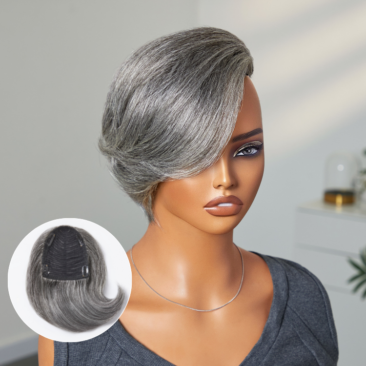 New Fashionable Hair Topper with Bangs