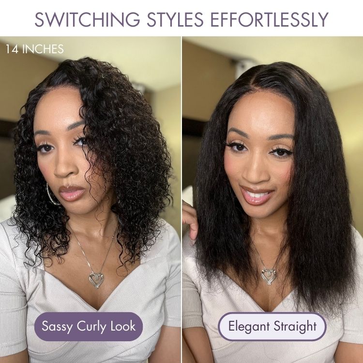 New Customers Only | Wet and Wavy 5x5 Closure Pre-Cut Lace Water Wave Wig Glueless Side Part Human Hair Wig Breathable Cap