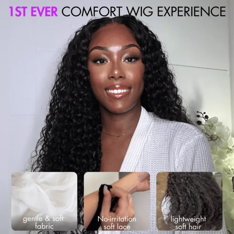 Weekly Special | Effortless Water Wave Snugfit Glueless 5x5 Closure Pre-Cut Lace Curly Wig