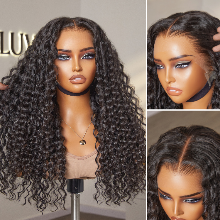 Tiktok Exclusive Deal | PreMax Wigs - Super Natural Hairline Deep Wave Ear-to-ear 13x6 Frontal HD Lace Long Curly Wig