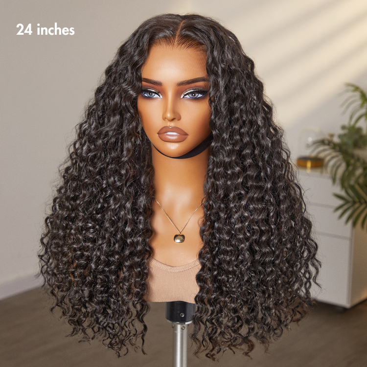 Tiktok Exclusive Deal | PreMax Wigs - Super Natural Hairline Deep Wave Ear-to-ear 13x6 Frontal HD Lace Long Curly Wig