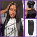 2 Packs Straight / Body Wave / Kinky Curly / Yaki Straight / Kinky Straight Clip in Hair Extensions with Free Gift