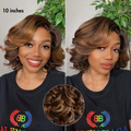 New Customers Only | 1 SEC INSTALL WIG | Mature Boss Brown Ombre Highlight / Natural Black / Salt and Pepper Loose Wave Glueless Minimalist HD Lace Wig