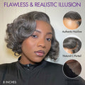 New Customers Only | Mature Boss Salt and Pepper Bouncy Egg Curls Glueless Minimalist HD Lace Grey Wig