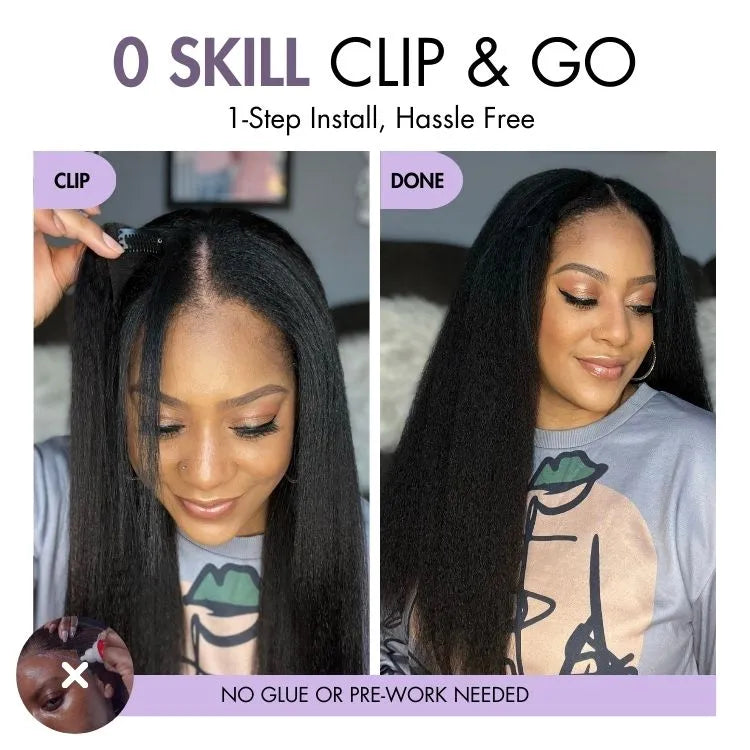 Exclusive Sale | Body Wave / Straight / Kinky / Deep Wave Human Hair U Part Wig