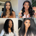 Exclusive Sale | Body Wave / Straight / Kinky / Deep Wave Human Hair U Part Wig