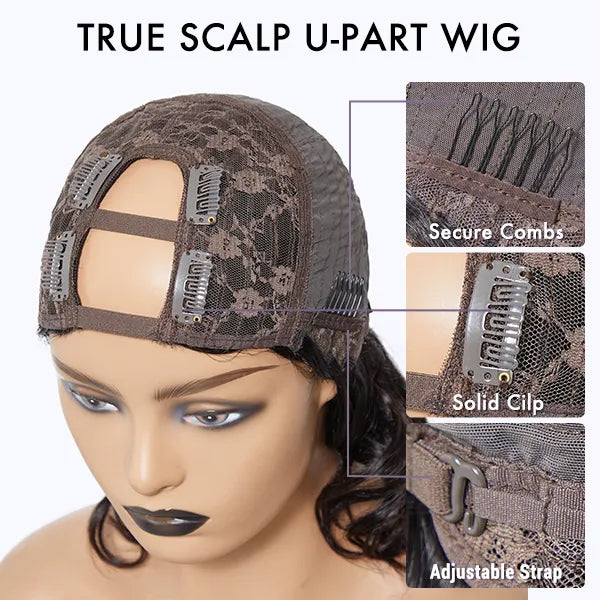 Exclusive Sale | Body Wave / Straight / Kinky / Deep Wave Human Hair U Part Wig