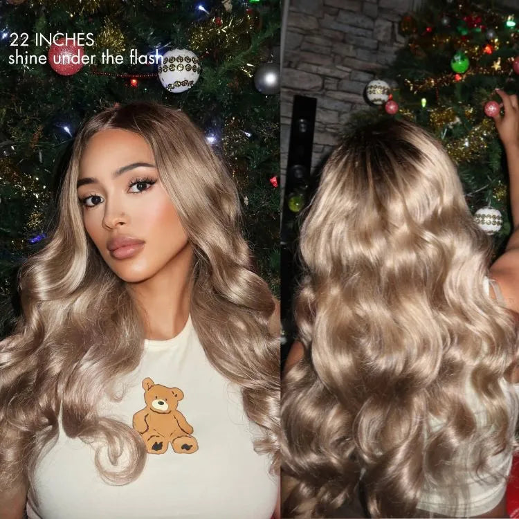 Ash Blonde Loose Body Wave 5x5 Closure Lace Glueless Wig Breathable Cap