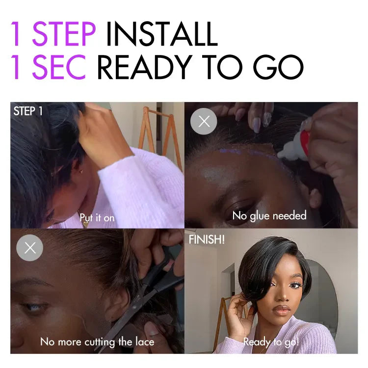 Crazy Wednesday | Affordable Pixie Cut Minimalist HD Lace Glueless Wig Pre-Cut Lace