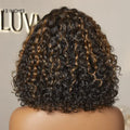 Crazy Wednesday | Blonde Highlight Short Curly Glueless Minimalist HD Lace Human Hair Wig