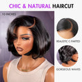 Crazy Wednesday | PreMax Wigs - Natural Black / Blonde Highlight C Part Glueless Lace Front Bob Wig