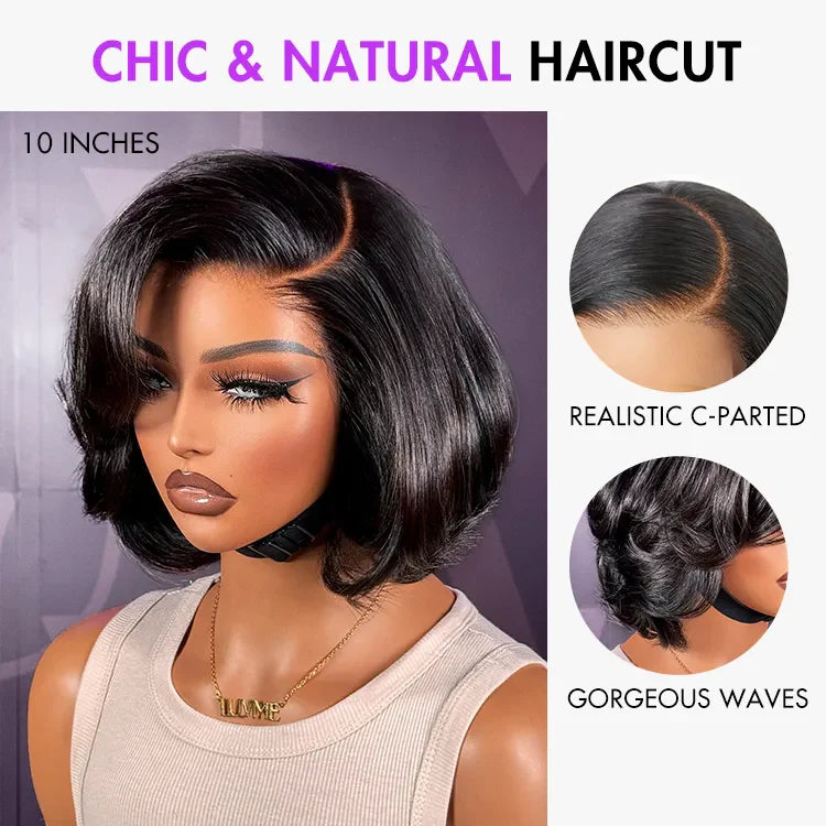 Crazy Wednesday | PreMax Wigs - Natural Black / Blonde Highlight C Part Glueless Lace Front Bob Wig