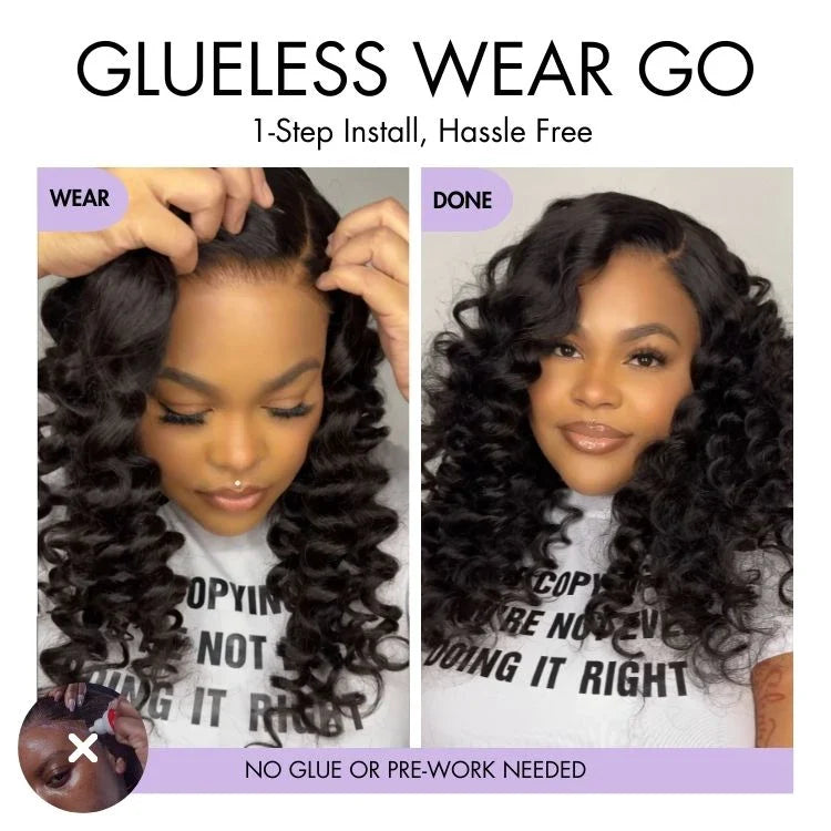 Weekly Special | Luvme All-Day Comfort™ Wig Bouncy Wand Curly 7x6 Closure HD Glueless Wig Pre-Cut Lace