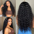 Points Reward | 24 Inches 180% Density Water Wave 13x4 HD Lace Front Free Part Glueless Human Hair Wig Pre Cut Lace