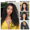 180% Density Water Wave 13x4 HD Lace Front Free Part Glueless Human Hair Wig Pre Cut Lace