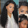 180% Density Water Wave 13x4 HD Lace Front Free Part Glueless Human Hair Wig Pre Cut Lace