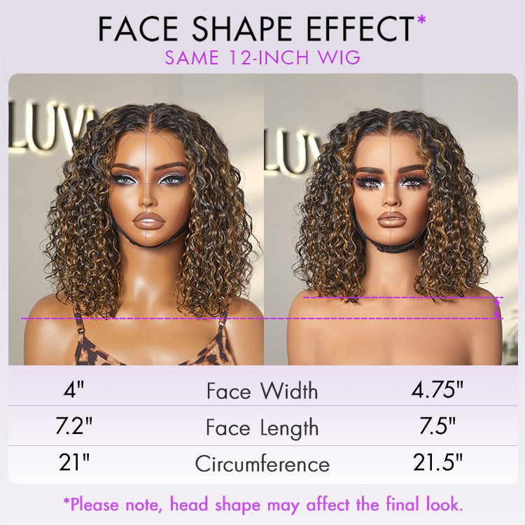 Crazy Wednesday | Brown Highlight / Natural Black / Blonde Highlight Deep Curly Glueless 5x5 Closure Pre-Cut Lace Wig Breathable Cap