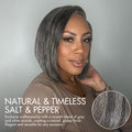 New Customers Only | AiryFit™ Scalp Care Wigs -Salt and Pepper Glueless Minimalist HD Lace Bob Wig Pre-Cut Lace - US Only