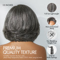 New Customers Only | Boss Vibe Salt & Pepper Layered Bob / Body Wave Glueless Pre-Cut Minimalist Lace Grey Wig