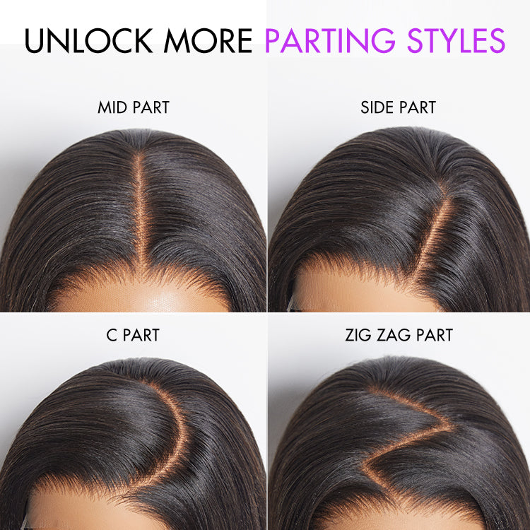Luvme Hair Yaki Straight 5x5 Closure HD Lace Glueless Long Wig Pre-Cut Lace | Large & Small Cap Size