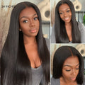 Luvme Hair Yaki Straight 5x5 Closure HD Lace Glueless Long Wig Pre-Cut Lace | Large & Small Cap Size