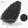 Messy Burmese Curly Invisible Edge Seamless Clip in Extensions Human Hair with Free Gift