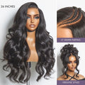 Luvme All-Day Comfort™ Wig 180% Density Layered Light Yaki Straight / Loose Body Wave Glueless 7x6 Closure HD Lace Human Hair Wig Pre-Cut Lace